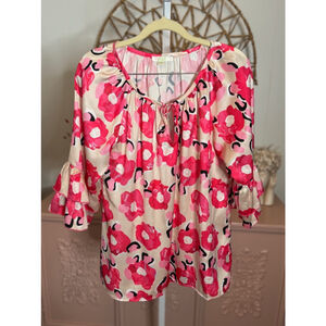 Women's Jade Blouse - Pink Floral‎ - Size M